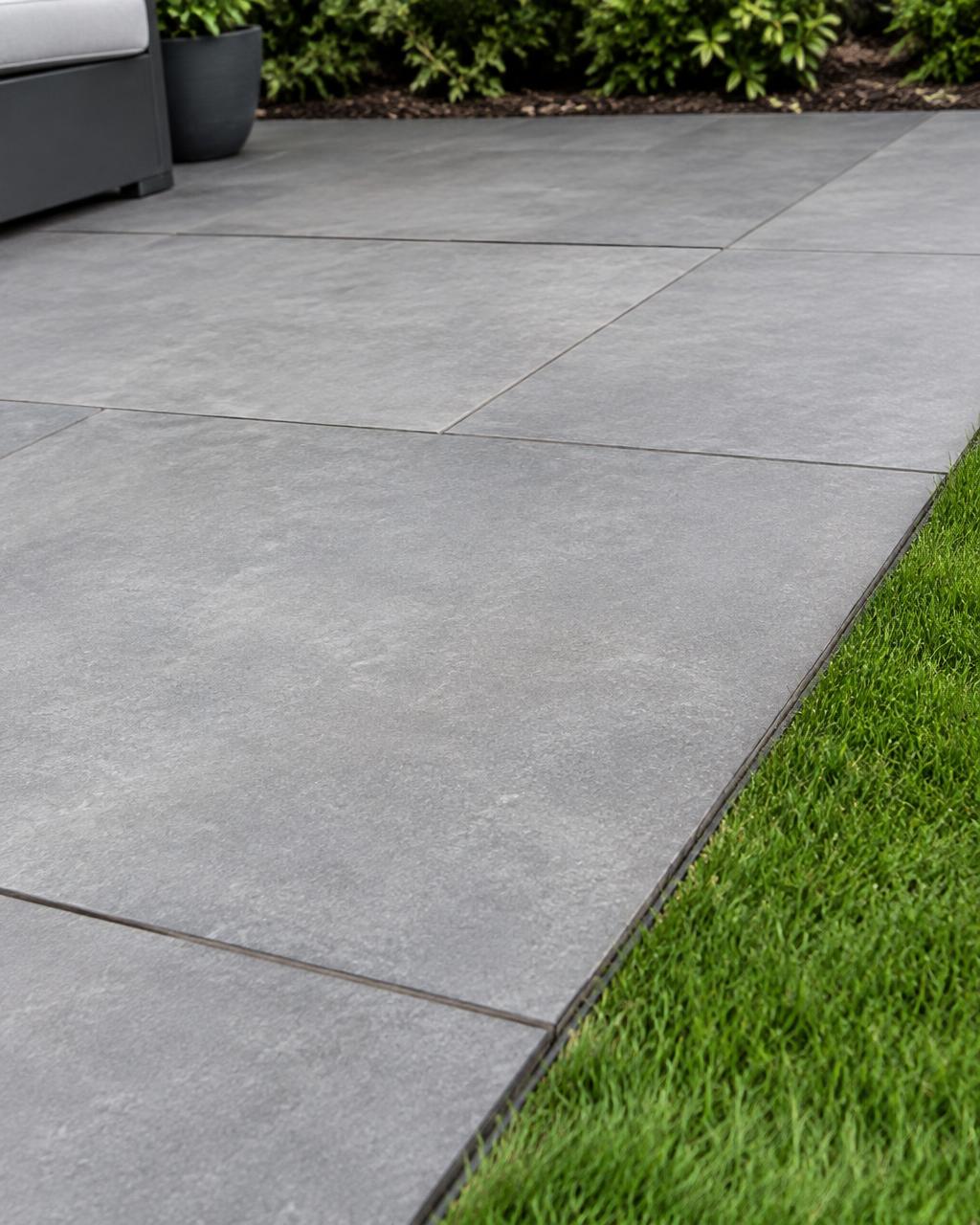 After: finished porcelain patio